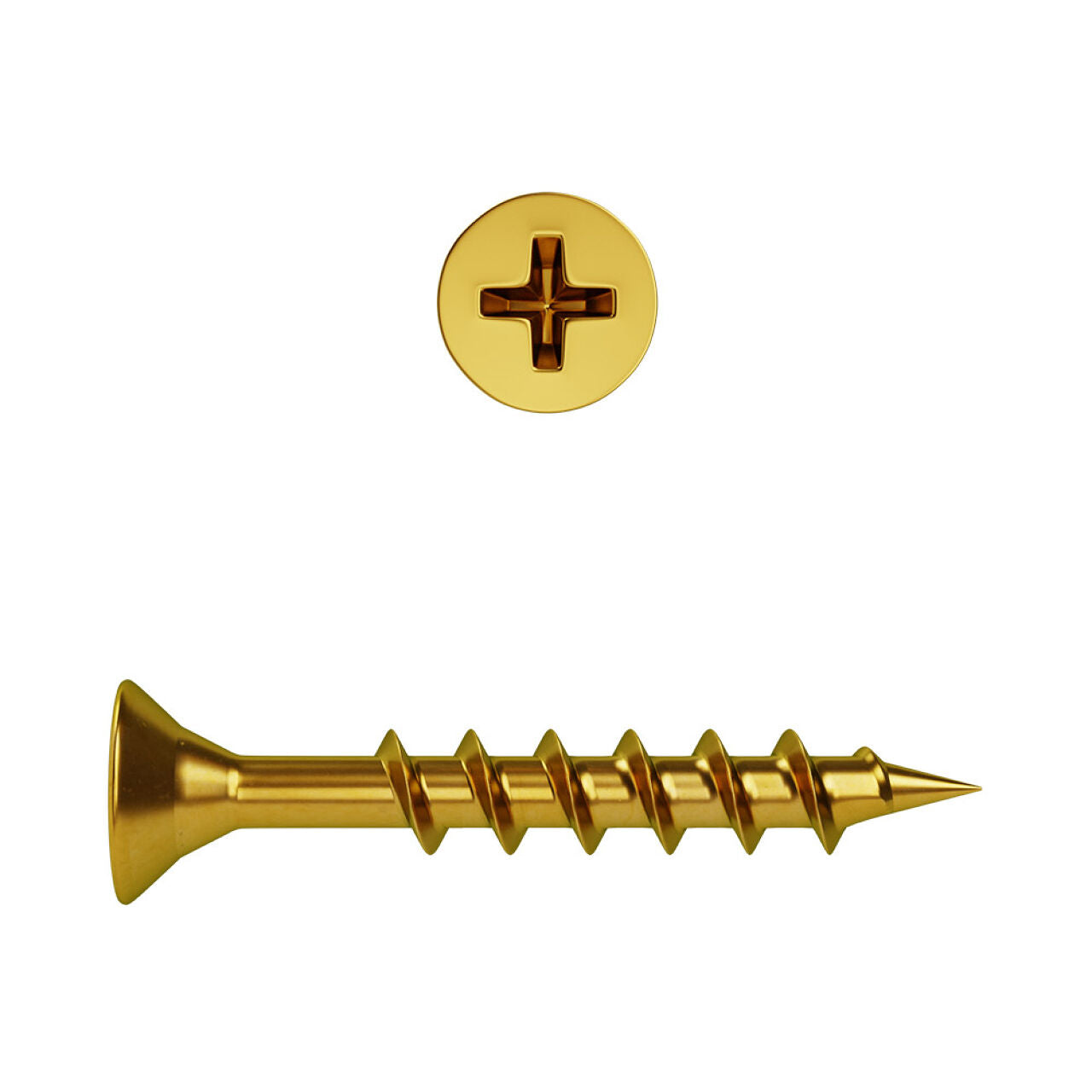 #8 x 2-1/2 in. Phillips Bugle-Head Coarse Thread Gold Screws (5 lb.)
